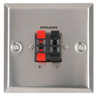 AVSL (Skytek, Skytronic) Steel Speaker Wallplate