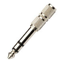 Electrovision 6.35mm Stereo Plug to 3.5mm Stereo Socket Metal Adaptor