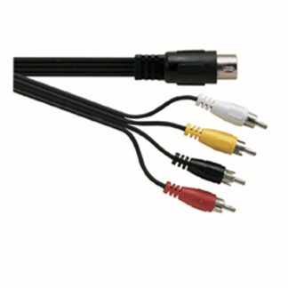 Skytronic 5pin Din Socket to 4 RCA (Phono) Plugs) 0.2m