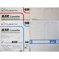 Musonic Cassette Insert Index Cards